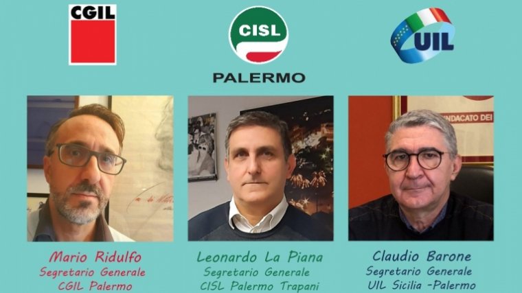 Primo Maggio, il messaggio di Cgil Cisl e Uil Palermo